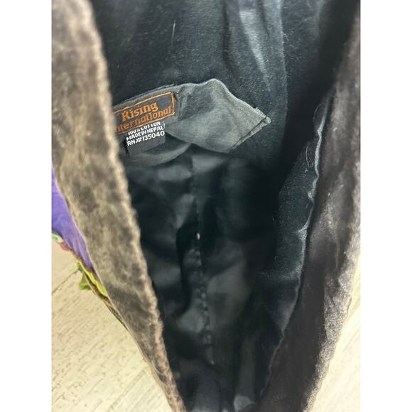 Rising International cotton boho multicolor backpack lined patchwork bag - Picture 4 of 5